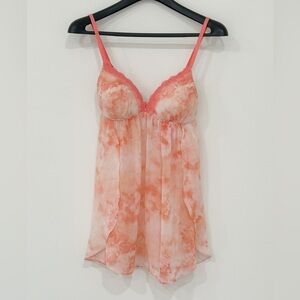 Lilac & London Coral Babydoll Chemise Medium Floral